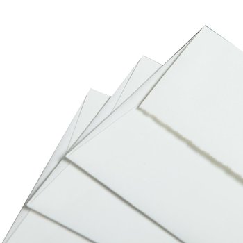 100 Genuine handmade paper sleeves DIN long, semi-matt,...