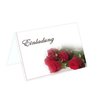 folded card wedding invitation KK50 "ROSE" mit C6 in wine-red