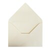 25 Hochzeitsumschläge DIN B6 (125x176 mm) - Zartcreme mit goldenen Ringen mit Dreieckslasche