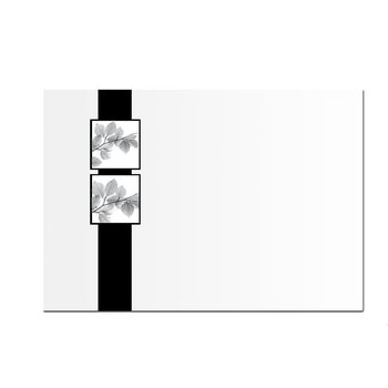 Trauerumschläge DIN C6 114x162 mm mit Haftstreifen plus Karte Motiv: Blätter