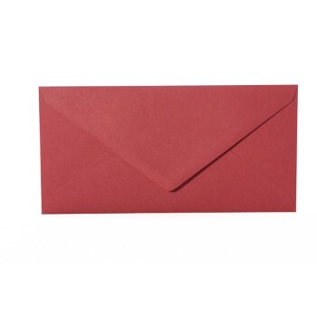 Enveloppes DIN longues - 11x22 cm - Bordeaux avec rabat...