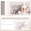 25 Gutscheine Gutscheinkarten Geschenkgutscheine Weihnachten DIN Lang GG12 Weiße Laterne