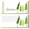 25 Gutscheine Gutscheinkarten Geschenkgutscheine Weihnachten DIN Lang GG23 Baumfamilie