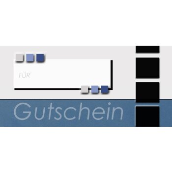 25 Gutscheine Gutscheinkarten Geschenkgutscheine DIN Lang GG26 Blau