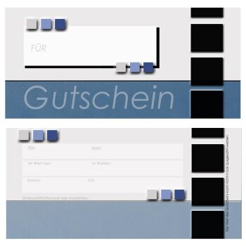 25 Gutscheine Gutscheinkarten Geschenkgutscheine DIN Lang GG26 Blau