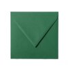 100  Quadratische Briefumschläge 130x130 Tannen Grün mit Dreieckslasche zum Sonderpreis