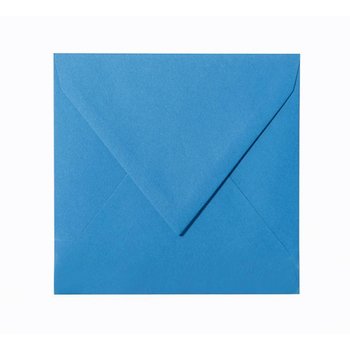 100 Quadratische Briefumschläge 130x130 Intensivblau...
