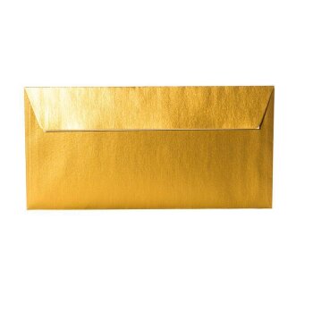 Briefumschläge DIN lang (110 x 220 mm) - Gold mit...