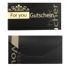 Wickelgutgutscheine Geschenkgutschein Neutral Schwarz FOR YOU im DIN lang Format