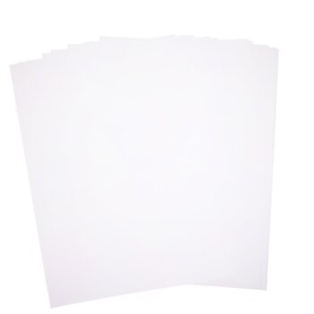 55 Einleger, Einlegeblätter 100g in Weiß passend für Faltkarten DIN A6
