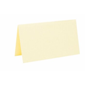 place card, folded card 5x9 cm - light yellow