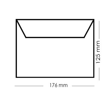 50 sobres DIN B6 (125 x 176 mm) 100g - marfil con solapa triangular Frühling