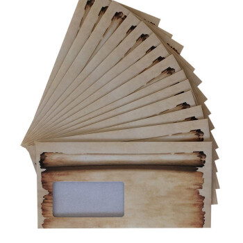 500 Briefumschläge DIN lang mit Fenster selbstklebend, 110 x 220 mm mit Haftklebung Design Urkunde, Geschäftsumschläge mit Haftstreifen, Grammatur 80 g/m²