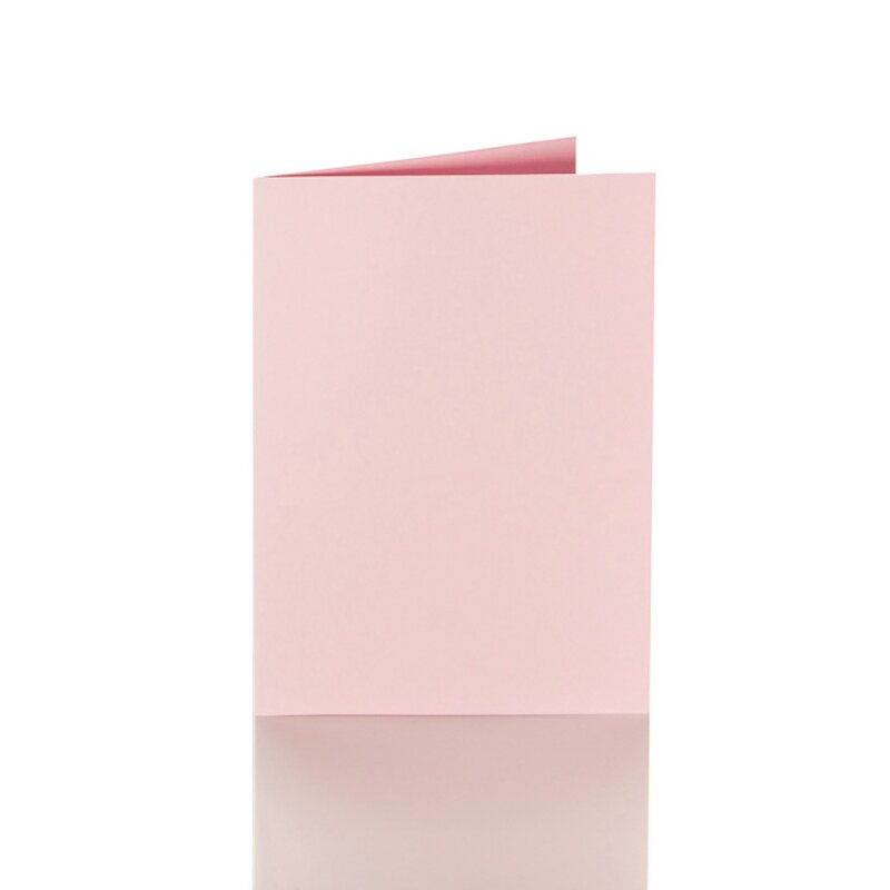 Faltkarten 12x17 cm - rosa