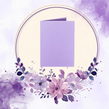 Tarjetas plegables 12x17 cm - violeta