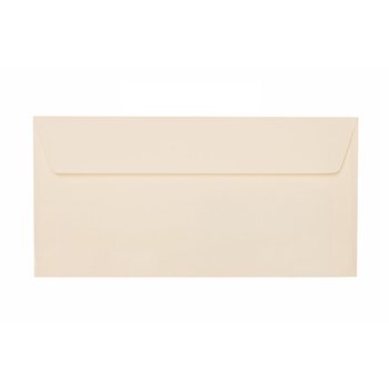 Din long envelopes with adhesive strips 4.33 x 8.66 in cream