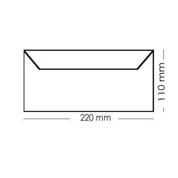 Din long envelopes with adhesive strips 4.33 x 8.66 in gray