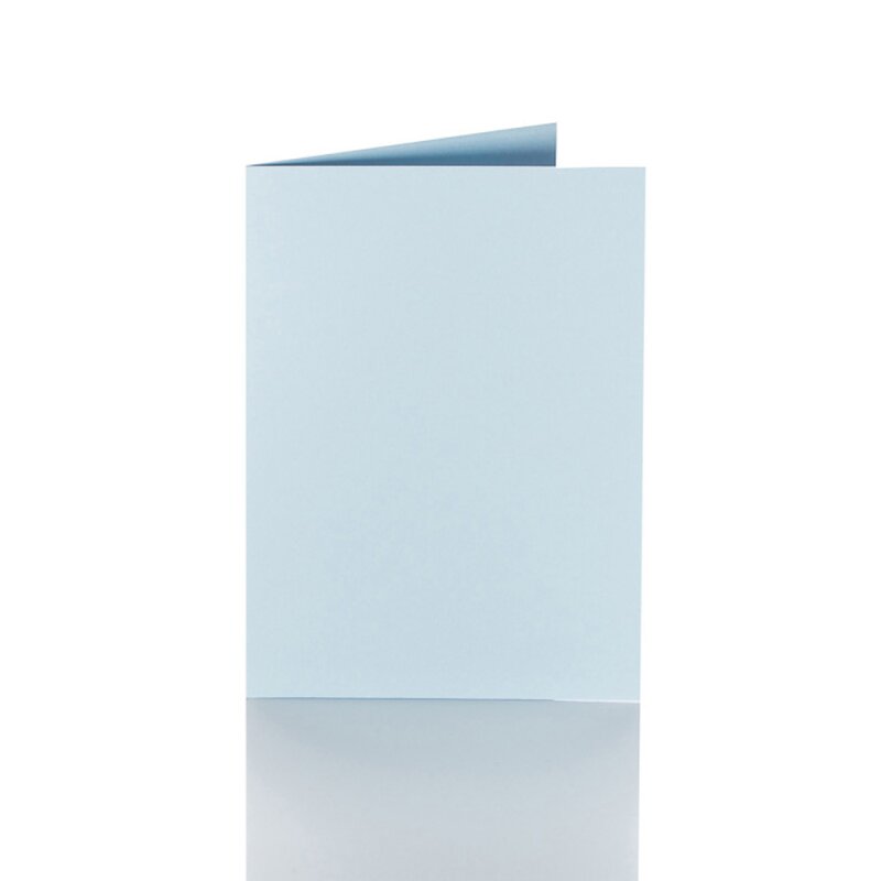 Faltkarten 12x17 cm - zartblau
