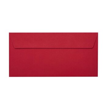 Enveloppes longues Din avec bandes adhésives 11x22 cm rouge vin