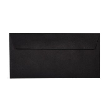Din long envelopes with adhesive strips 4.33 x 8.66 in black