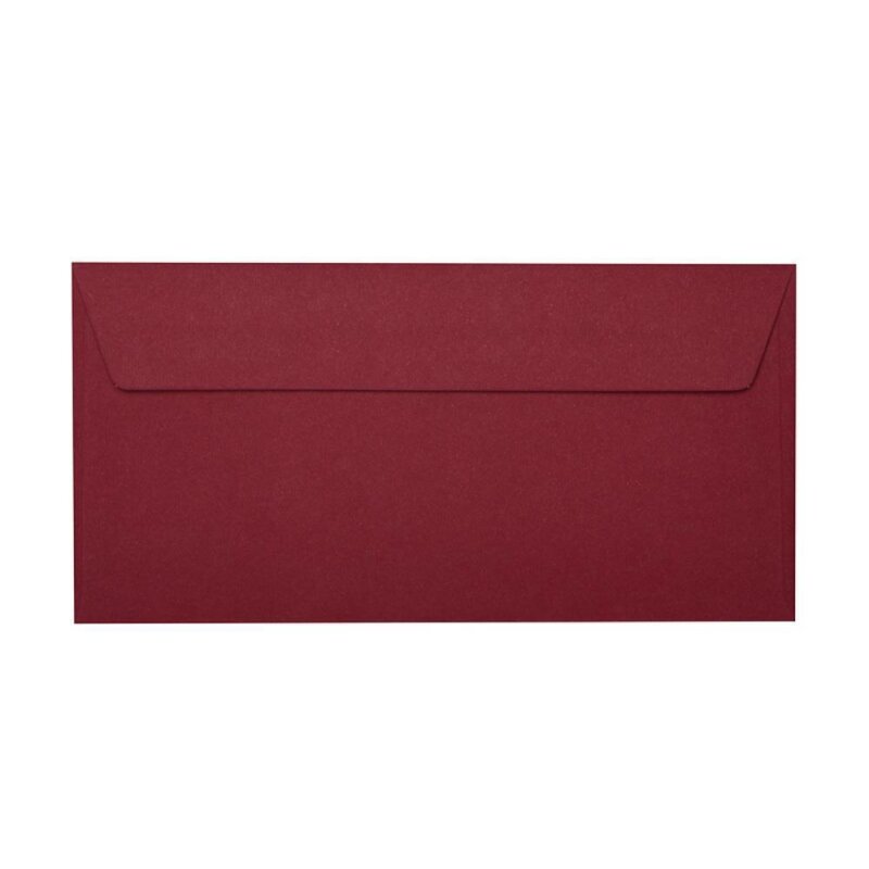 Din lang Briefumschläge mit Haftklebung  110x220 mm in Bordeaux