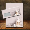 100 teiliges Weihnachts-Briefpapier Set für Erwachsene weiße Laterne mit Fensterumschlag, edel, DIN A4 Papier und farblich passenden Umschläge DIN lang ohne Fenster als Geschenk für Geburtstag, Weihnachten