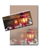 200 teiliges Weihnachts-Briefpapier Set für Erwachsene rote Laterne mit Umschlag, edel, DIN A4 Papier und farblich passenden Umschläge DIN lang ohne Fenster als Geschenk für Geburtstag, Weihnachten