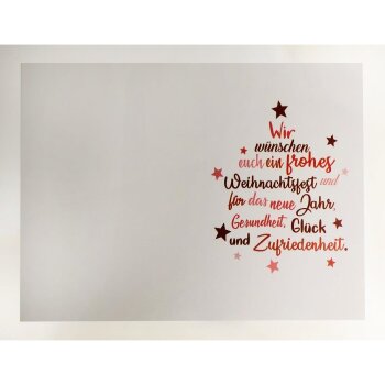 Weihnachtskarten inkl. Einleger mit Weihnachtstext Faltkarten und Briefumschläge DIN B6 in Bordeaux UF24ELRot 16 Stück