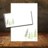 Weihnachtsbriefpapier inkl. passenden DIN lang Umschläge 110x220 mm mit Haftklebung, DIN A4 Papier  Weihnachtspapier 50er-Set Baumfamilie