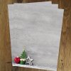 Weihnachtsbriefpapier inkl. passenden DIN lang Umschläge 110x220 mm mit Haftklebung, DIN A4 Papier  Weihnachtspapier 25er-Set Stern