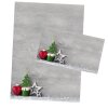 Weihnachtsbriefpapier inkl. passenden DIN lang Umschläge 110x220 mm mit Haftklebung, DIN A4 Papier  Weihnachtspapier 25er-Set Stern