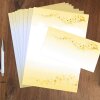 Weihnachtsbriefpapier inkl. passenden DIN lang Umschläge 110x220 mm mit Haftklebung, DIN A4 Papier  Weihnachtspapier 50er-Set Rentier