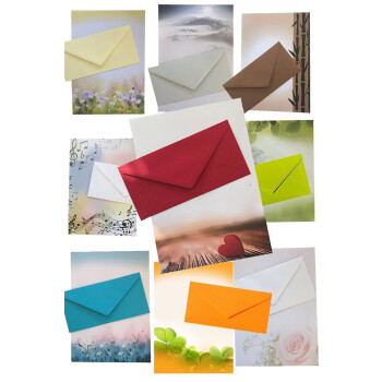 Briefpapier Set mit Briefumschlägen,  edel im DIN A4 Papier und farblich passenden Umschläge DIN lang ohne Fenster als Geschenk für Geburtstag, 25er Set Geschenkset