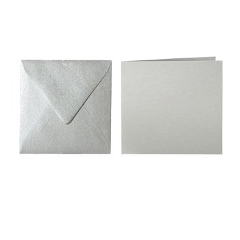 Quadratische Briefumschläge 125x125 mm Silber und...