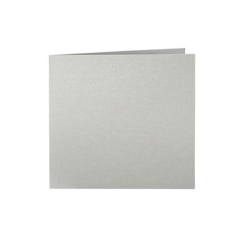 Quadratische Briefumschläge 125x125 mm Silber und passende Faltkarten 120 x 120 mm