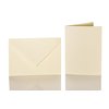 Enveloppes C6 + carte pliante 10x15 cm - crème délicate
