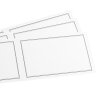 10 Edle Bütten Trauerkarten Doppelrahmen, querdoppelt weiß, halbmatt, 240 g/m², weiß, 113 x 175 mm