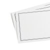 10 Edle Bütten Trauerkarten Doppelrahmen, querdoppelt weiß, halbmatt, 240 g/m², weiß, 113 x 175 mm