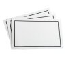 100 Edle Bütten Trauerkarten , abgesetzter Rand, querdoppelt weiß, halbmatt, 240 g/m², weiß, 113 x 175 mm