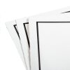 10 Edle Bütten Trauerbögen gefalzt, abgesetzter Rand, weiß, halbmatt, 105 g/m², weiß, ca. 175 x 215 mm