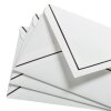100 carte di vera carta fatta a mano, doppia metà opaca, 240 g / m², bianco, 148 x 105 mm
