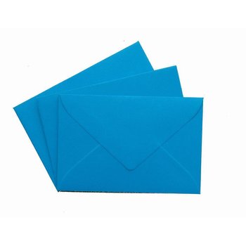 100 Mini Briefumschlag 60 x 90 mm in Intensivblau mit...