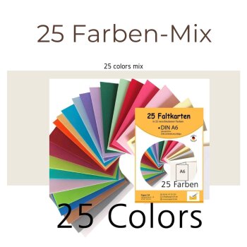 Faltkarten-Set  25 unterschiedlichen Farben , ideal zum...