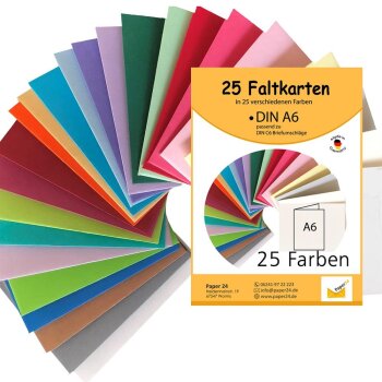 Faltkarten-Set  25 unterschiedlichen Farben , ideal zum...
