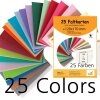 Faltkarten-Set  25 unterschiedlichen Farben , ideal zum Basteln, 12x17 cm Faltkarten