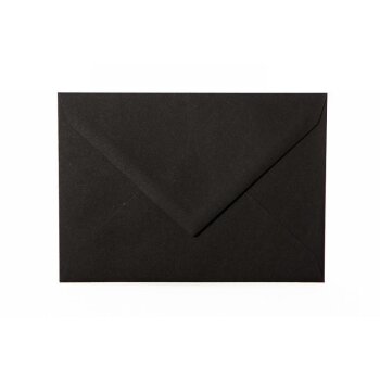 Envelopes C6 (4,48 x 6,37 in) - black with a triangular flap