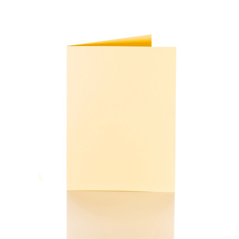 Faltkarten 12x17 cm - gold-gelb