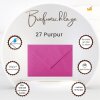 je 1 Umschlag DIN B6 (125 x 176 mm) mit Spitzlasche 120 g/qm 27 Purpur