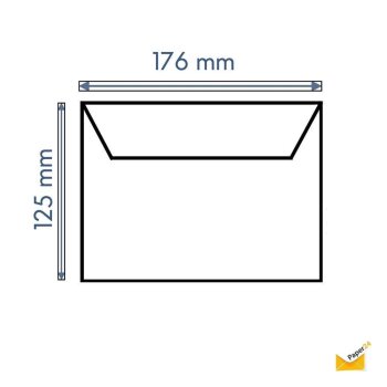 DIN B6 Briefumschläge haftklebend 125x176 mm in Gelb