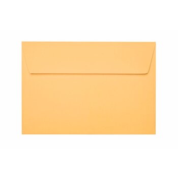 B6 envelopes with adhesive 4,92 x 6,93 in in yellow-orange